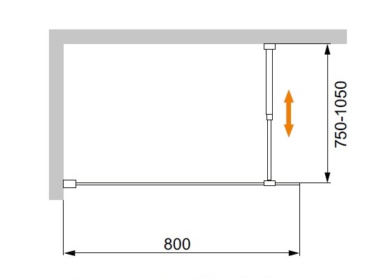 LIBERTA-V-1-80/155-C-Cr Душевое ограждения на борт вынны Cezares Китай  - Вид №1