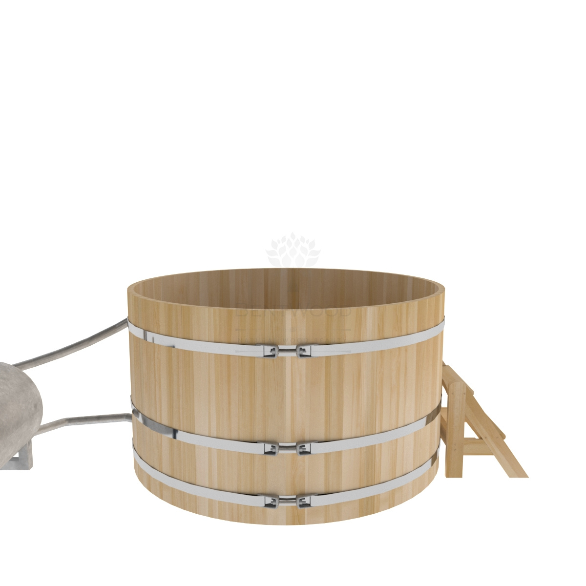 1608 Фурако из кедра D=1.8 с наружной печкой. Высота 1,0м. Исполнение "Премиум". Alyarus  - Вид №1