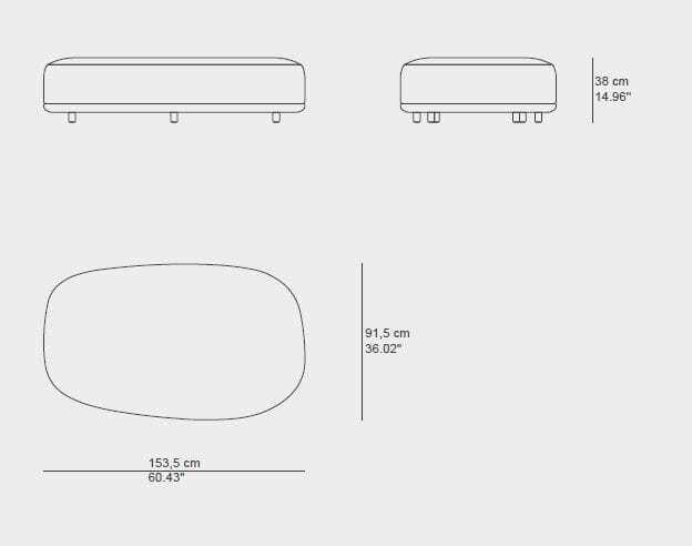 2-местный пуфик из тика TRIBÙ гелий ARCH-00127407 - Вид №5