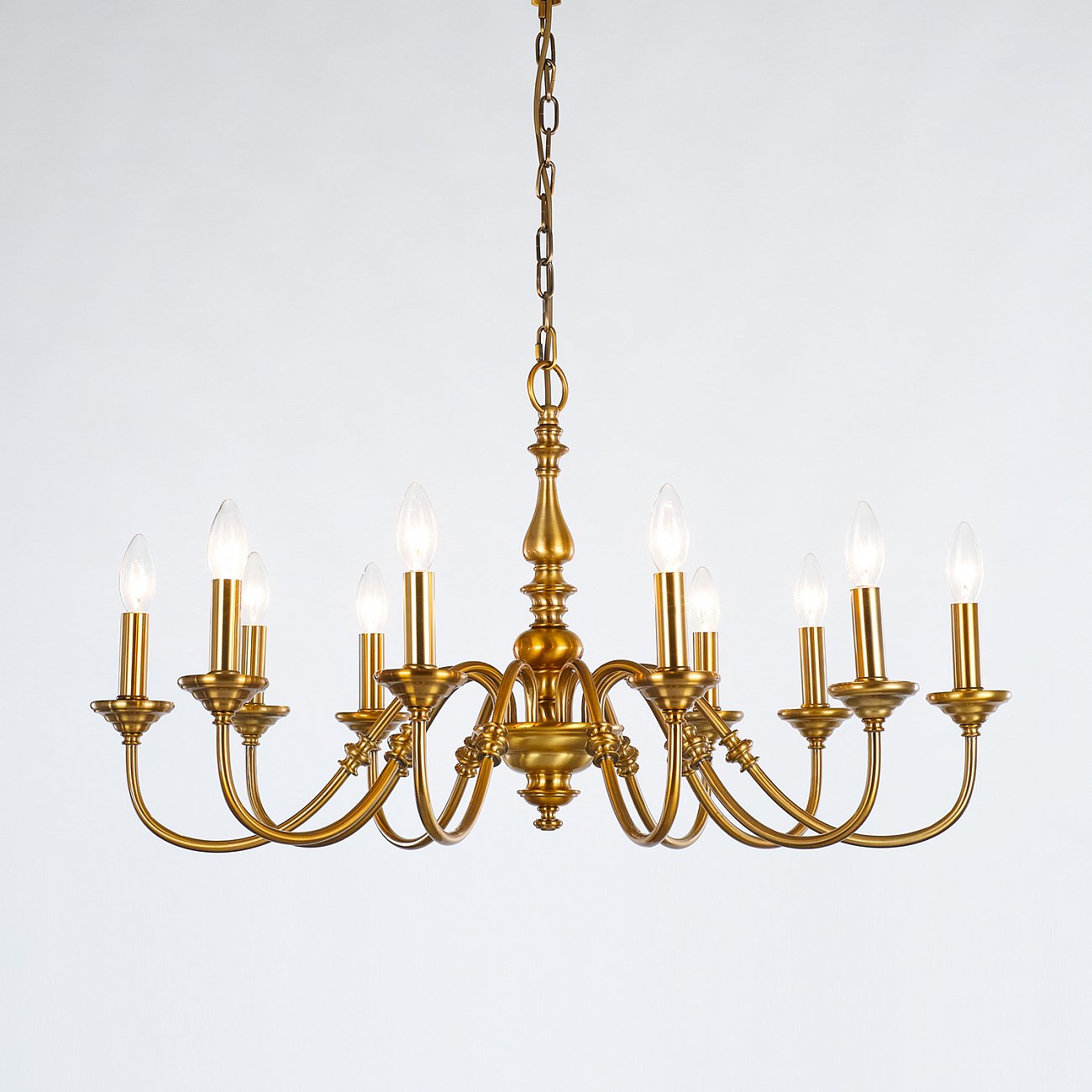 Люстра на 10 ламп золотая Delight Collection MD15027324-10A DELIGHT COLLECTION ДИЗАЙНЕРСКИЕ 00-3883170 Золото;прозрачный  - Вид №2