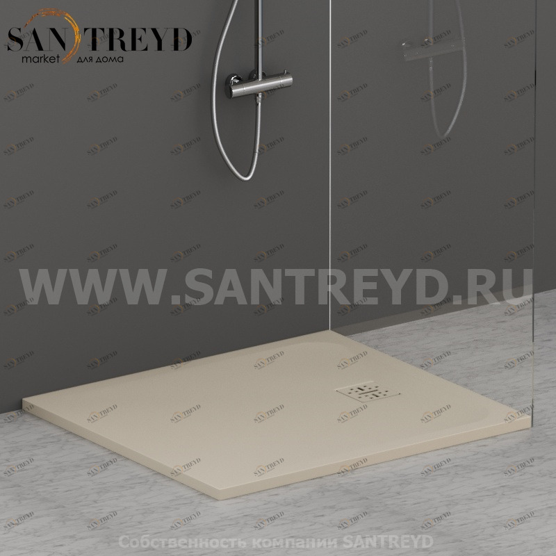 DP10090503 Душевой поддон 100х90 см цвет Жемчужина Globo DOCCIAPIETRA Италия Ceramica Globo