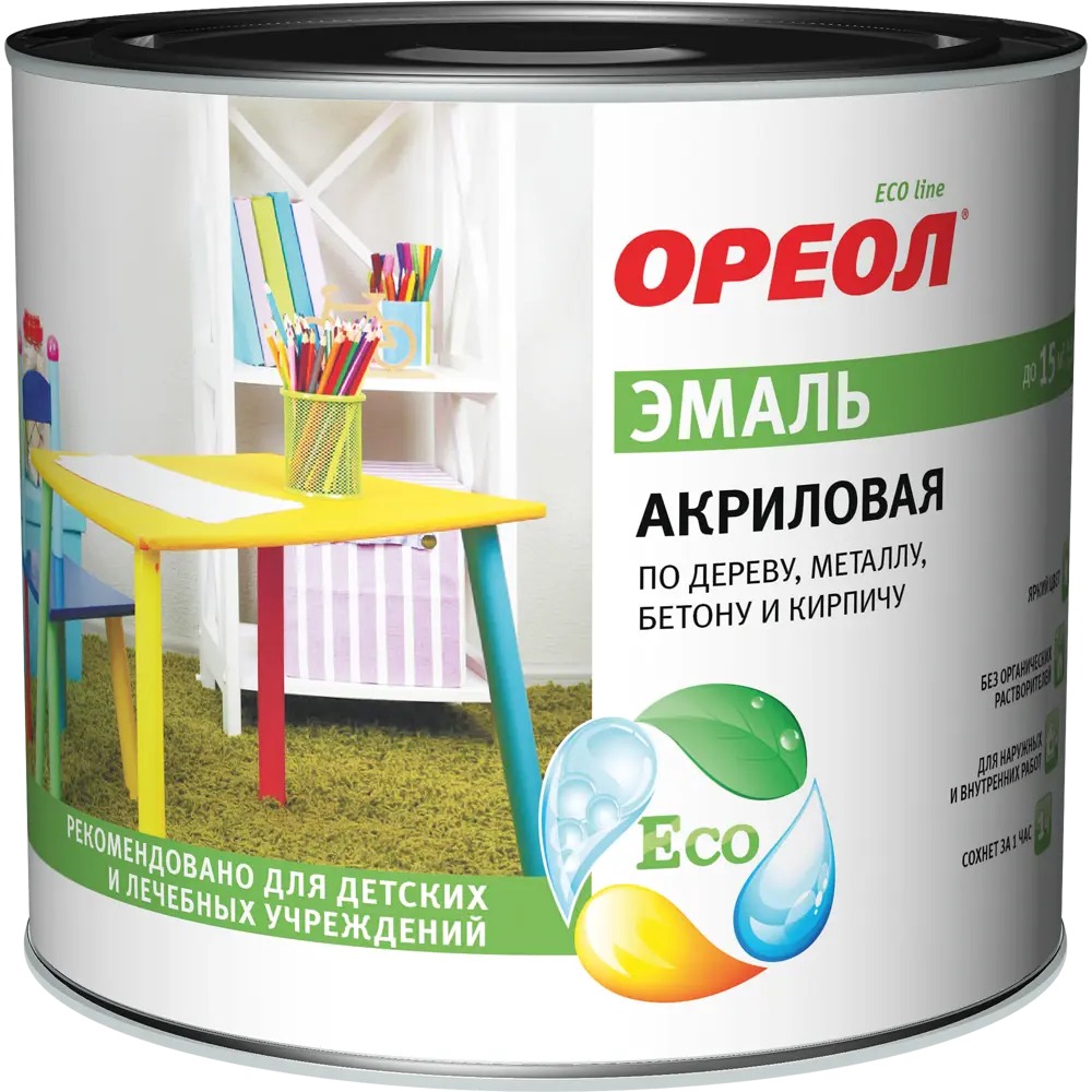 Эмаль акриловая Ореол глянцевая цвет голубой 1.9 кг 84439808 STLM-2119031  - Вид №1