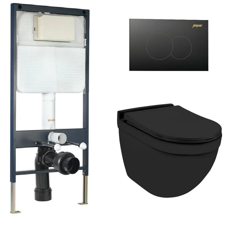 90793277 Комплект инсталляция с унитазом Jaquar JAQUAR-WC-SET-05 цвет черный STLM-0384770