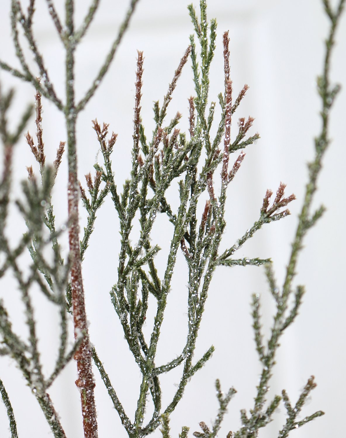 1251 819 a3 Ветка шелковая, матовая, с глиттером, 110 см, зеленая матовая H-andreas 