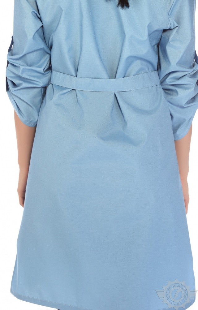 61740 Халат "Радуга" длинный рукав голубой  Одежда для обслуживающего персонала  размер 64 Спецодежда  - Вид №6
