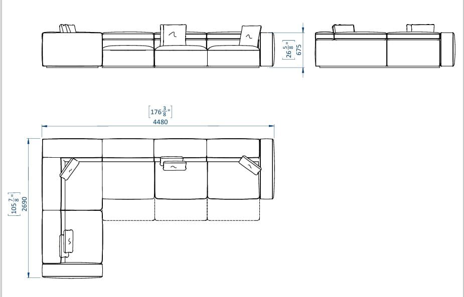 Модульный тканевый диван Casa Magna Essence ARCH-00137189 - Вид №3