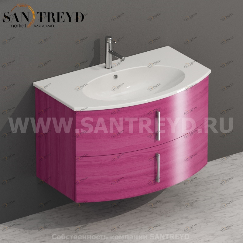 MDMC80Y6077 Тумба с двумя ящиками 78 см розовая Globo 4ALL Италия Ceramica Globo