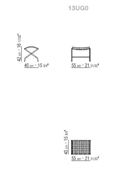 Прямоугольная напольная подставка для ног Flexform Carlotta Outdoor ARCH-00034600 - Вид №2