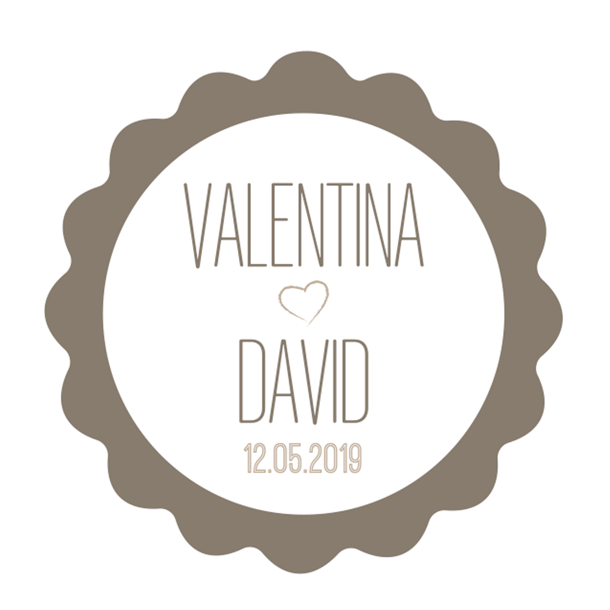 X629.11 PERS. 48 Стикеры на заказ серые волны с сердцем Dekoraniaevents Bodas 