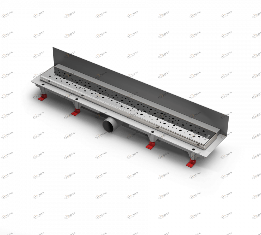 Водоотводящий желоб ALPEN Square ALP-650SN2 к стене с рамкой 