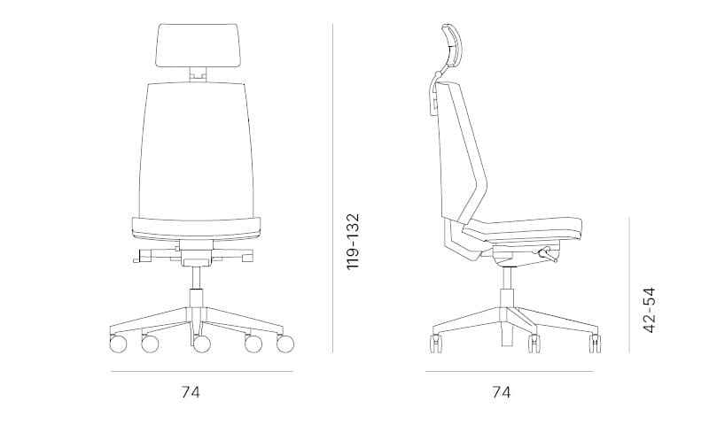 Офисное кресло с 5 спицами Quadrifoglio Group дизайн-офис ARCH-00059737 - Вид №8