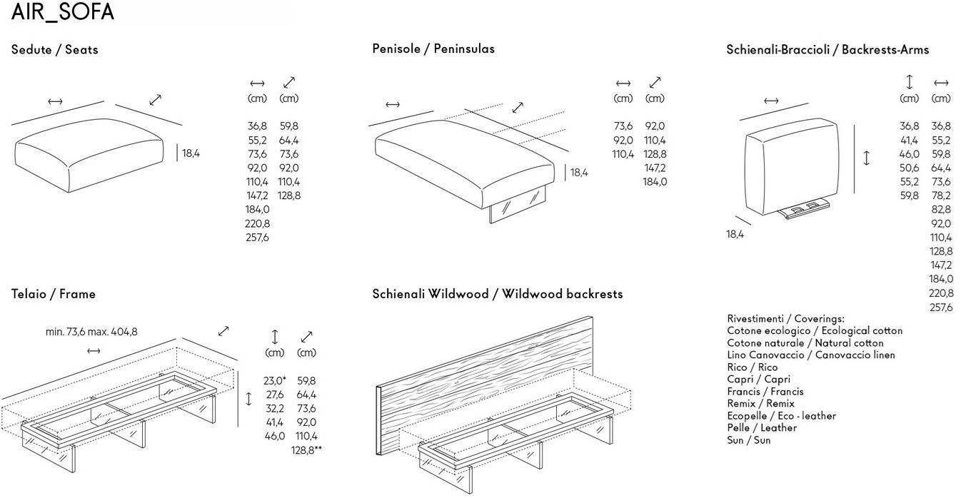 Lago Модульный угловой диван из ткани Air sun-id-1394973 - Вид №5