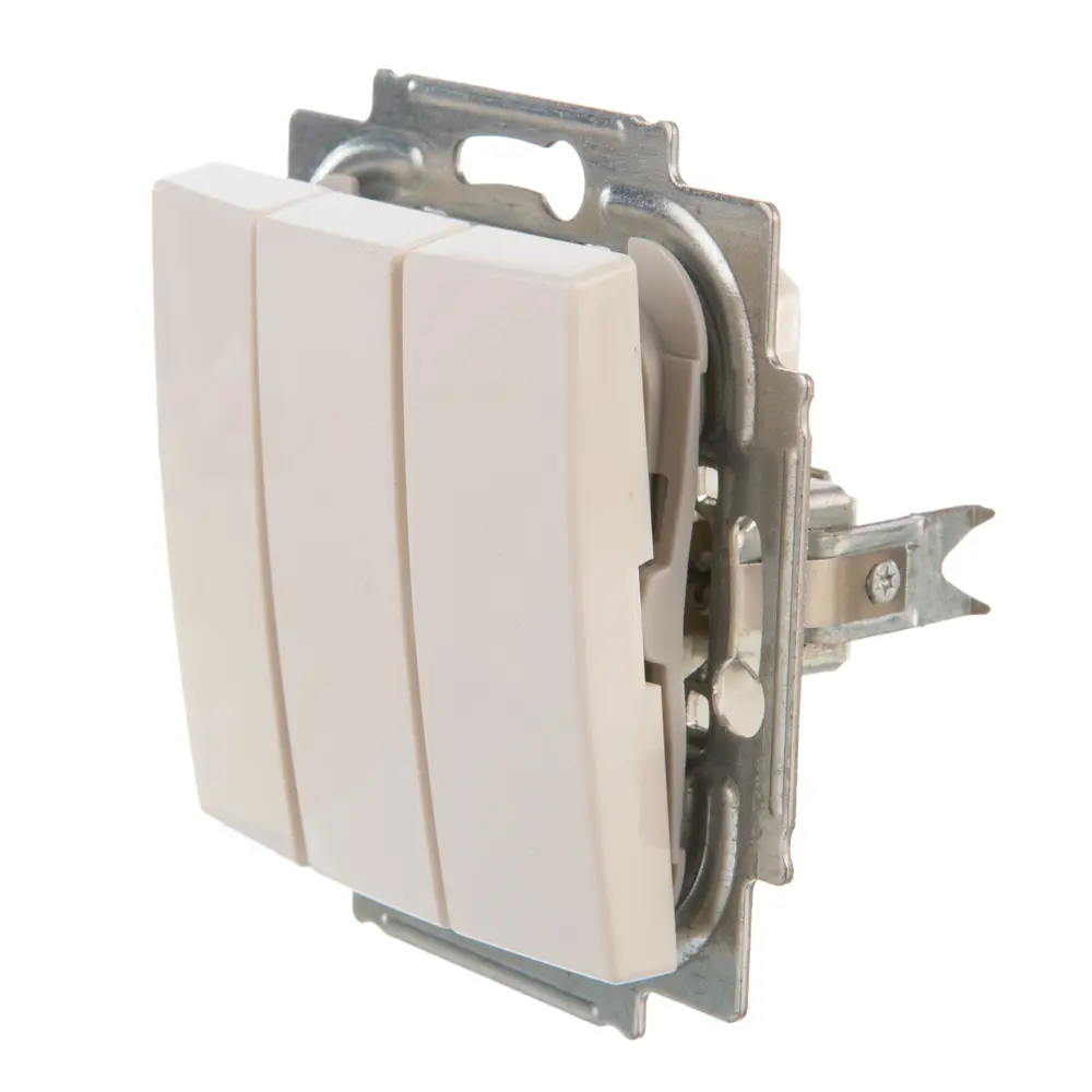 Выключатель встраиваемый ABB Basic 55 3 клавиши, цвет белый 13596333 STLM-2166812 Basic55 - Вид №2