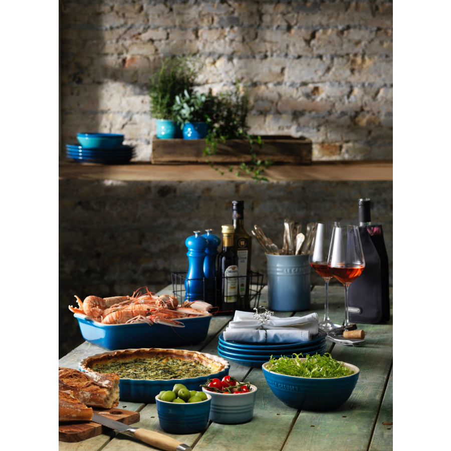 Блюдо прямоугольное Le Creuset, каменная керамика, 37х32 см, голубое 91004732310100 - Вид №3