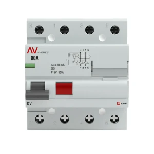 91212663 УЗО Ekf Averes DV 4P 80 А 30 мА AC rccb-4-80-30-ac-av STLM-1415292