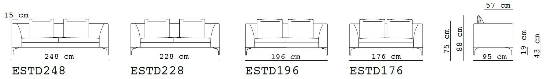 Flexstyle 3-х местный тканевый диван Estelle sun-id-1416259 - Вид №8