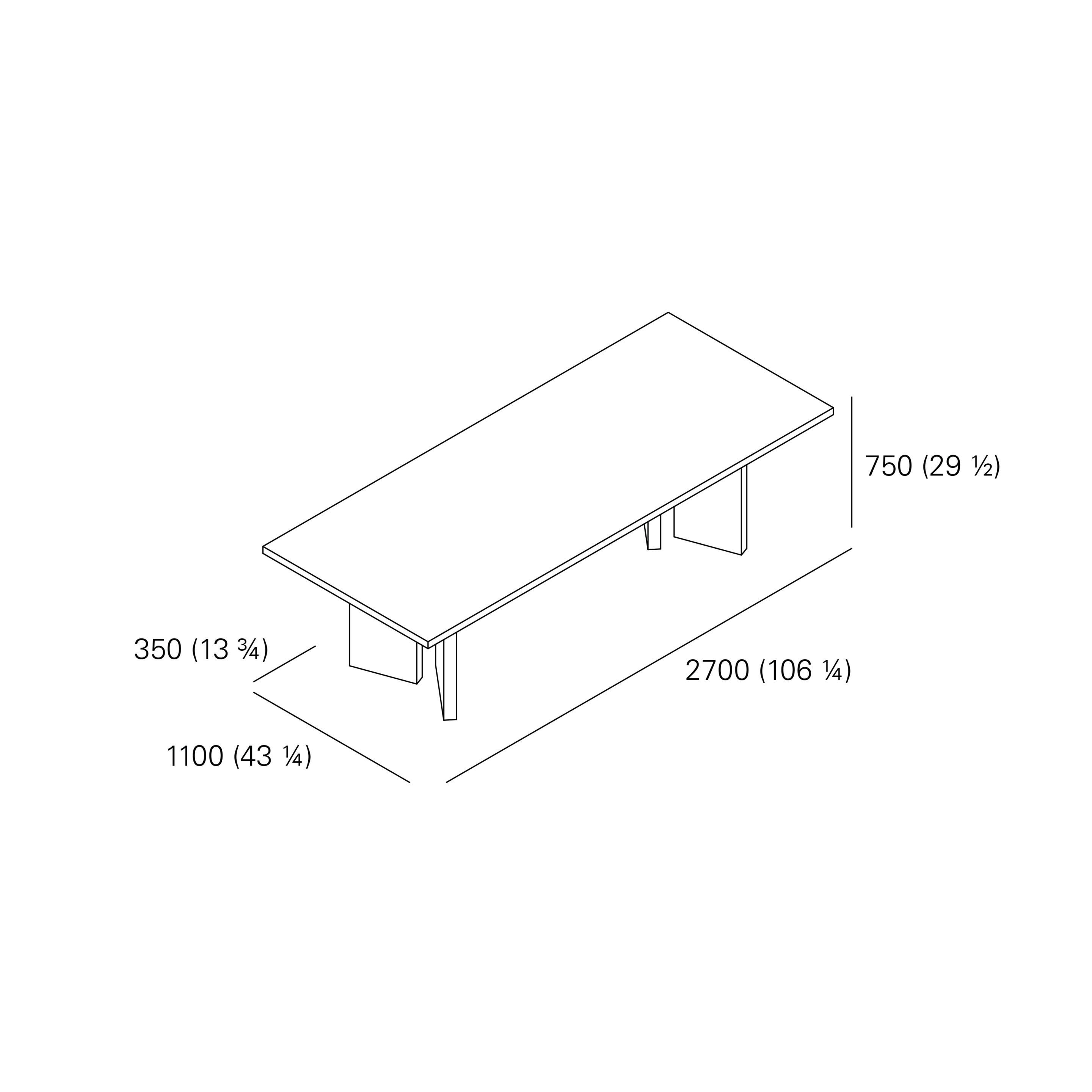 Прямоугольный обеденный стол из дуба e15 Kaname ARCH-00013442 - Вид №8