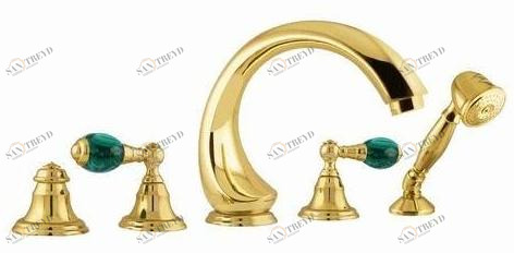 Bronces Mestre Комплект для ванны с ручным душем из латуни с отдельными розетками Atlantica precious 036816.ml0.00