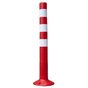 Парковочный столбик гибкий, 75 см, цвет красный/белый