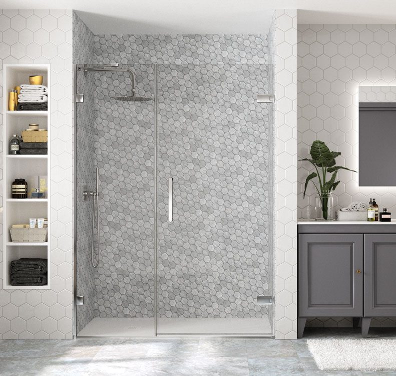 Дверь в нишу GHF1275H L или R Merlyn Arysto Хромированный 