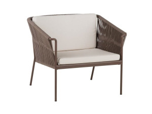 Веревочное садовое кресло с подлокотниками