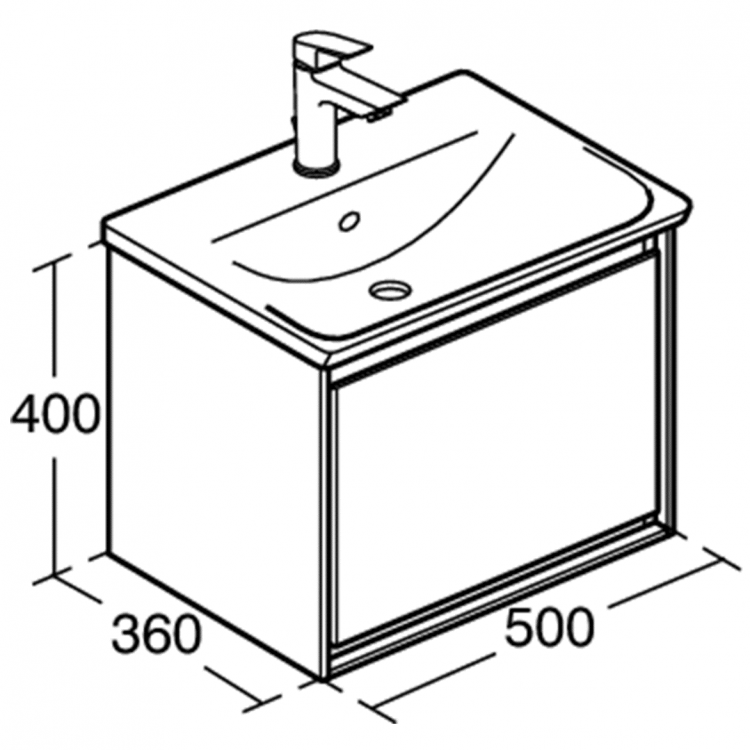 E0817VY Тумба для раковины 50 см Ideal Standard CONNECT AIR - Вид №6