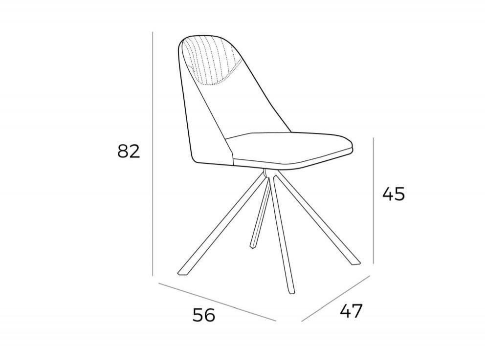 Angel Cerdá Вращающийся стул на козелке из ткани New chair 4020 f3216 Angel Cerda - Вид №7