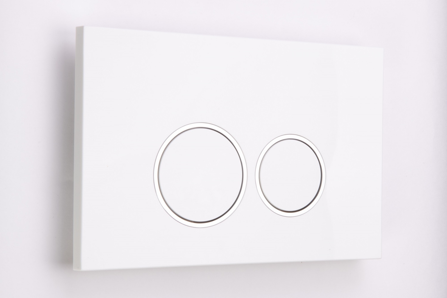 KDI-0000006 Панель смыва акватек slim r kdi-0000006, кнопка круглая, белая Акватек Slim Santreyd