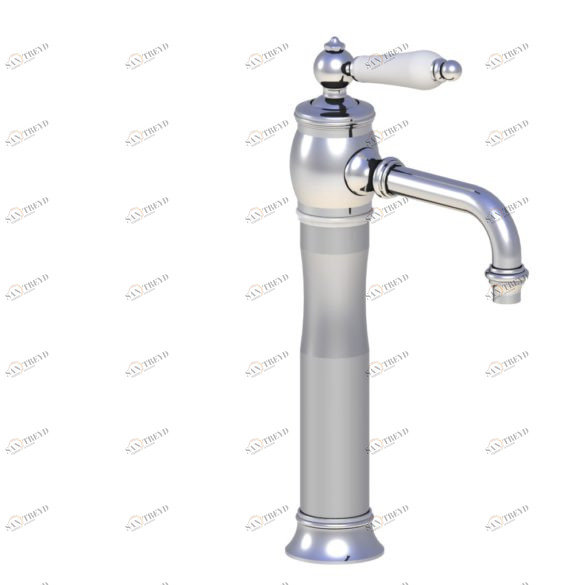 02.719 Смеситель для умывальника с поднятым «подвижным» изливом HORUS Range Éloise 