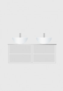 1590201 Шкаф Для Умывальника Edge 1200 2X600 Белый Hafa Белый