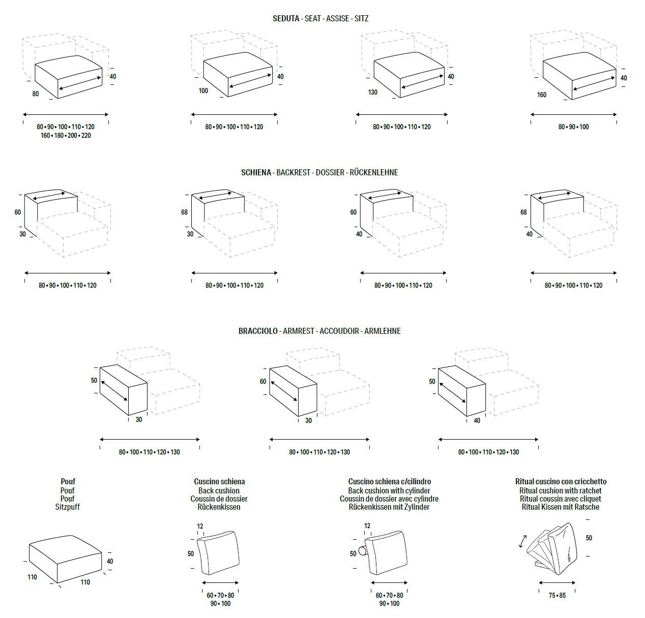 Секционный диван из ткани Felis Softliving ARCH-00129186 - Вид №32
