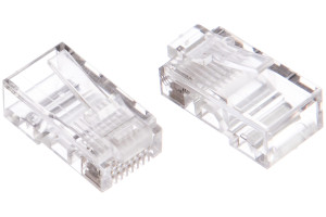 15933280 Вилка RJ-45 8P8C PLUG3UP6/5 универсальная кат.5e, контакты 6 микрон 100 шт. PLUG3UP6/5 Cablexpert
