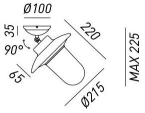 Il Fanale Уличный потолочный светильник из металла Calmaggiore 232.06.orb - Вид №1