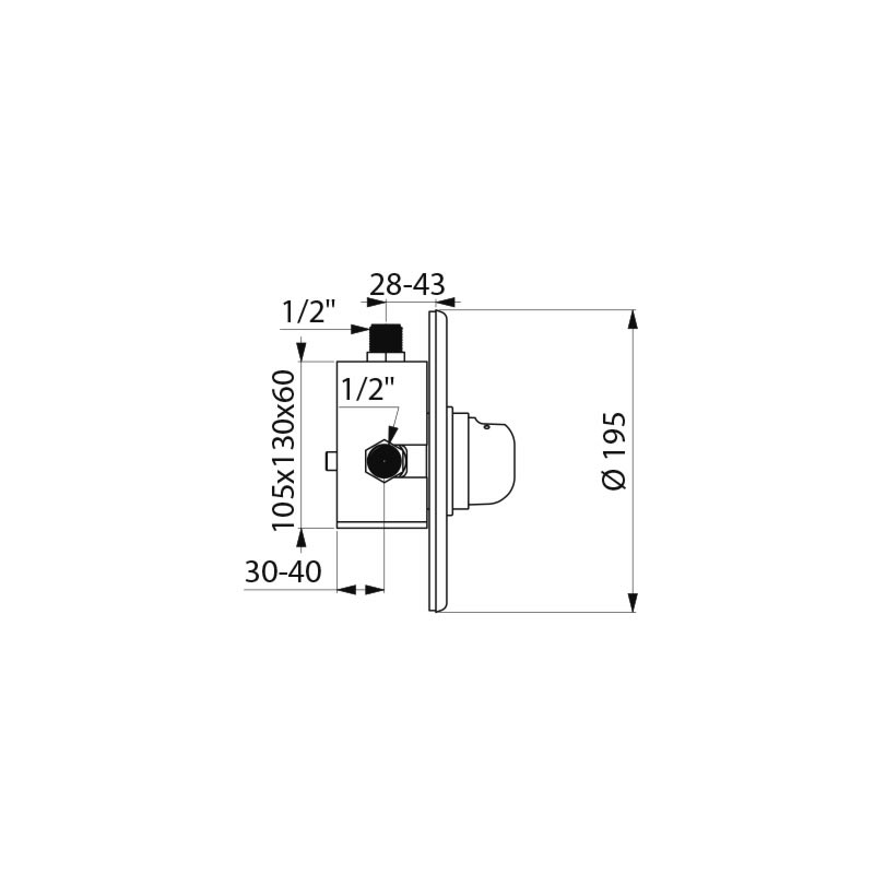 790925 Смеситель для душа TEMPOMIX DELABIE  - Вид №1