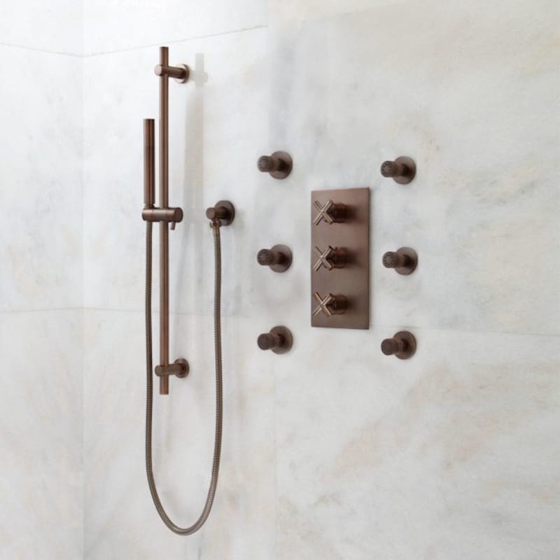 Набор для душа из латуни с отдельными розетками Fontana Showers FS17-BRONZE ARCH-00093015 - Вид №1