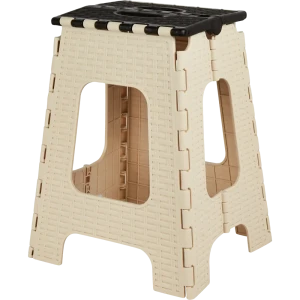 Табурет садовый Плетенка складной 35х31х44.5 см пластик бежевый/коричневый