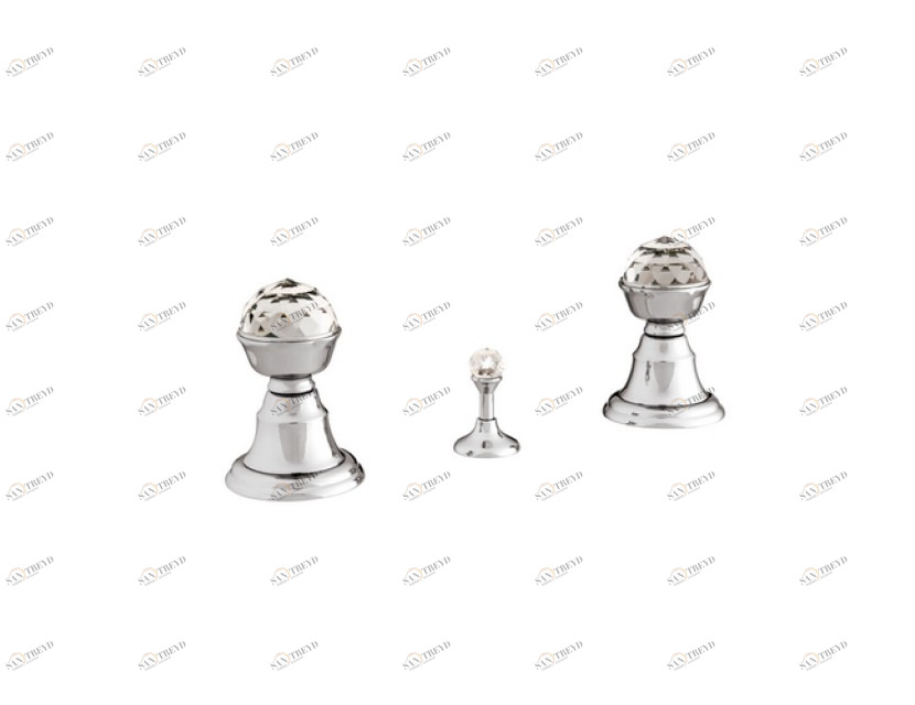 037222.C00.62 Биде с тремя отверстиями и кристаллами сваровски Сатин никель Mestre Pacifica