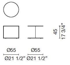 Cappellini Съемный журнальный столик с конструкцией из нержавеющей стали  Ci_1  - Вид №3