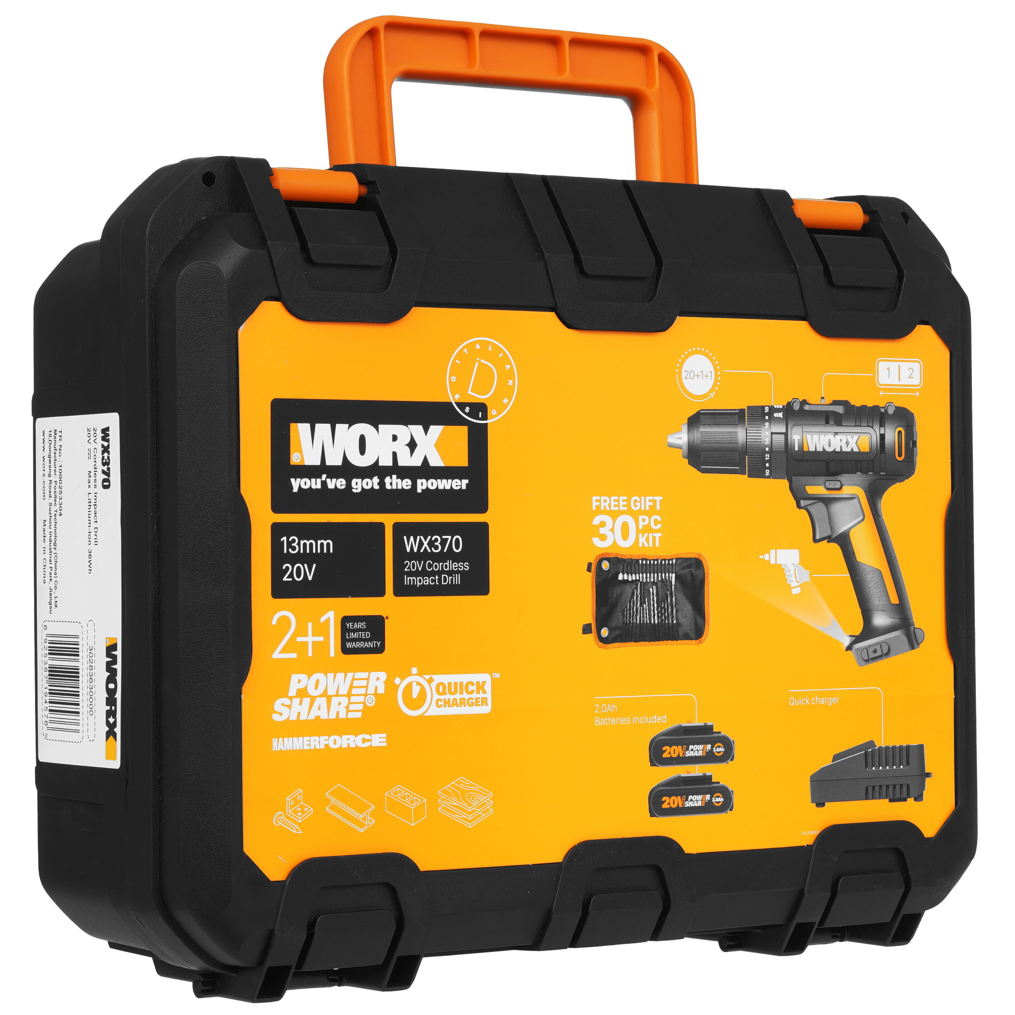 Дрель-шуруповерт Worx WX370 PowerShare 20V 9083046 STDN-0028813 - Вид №10