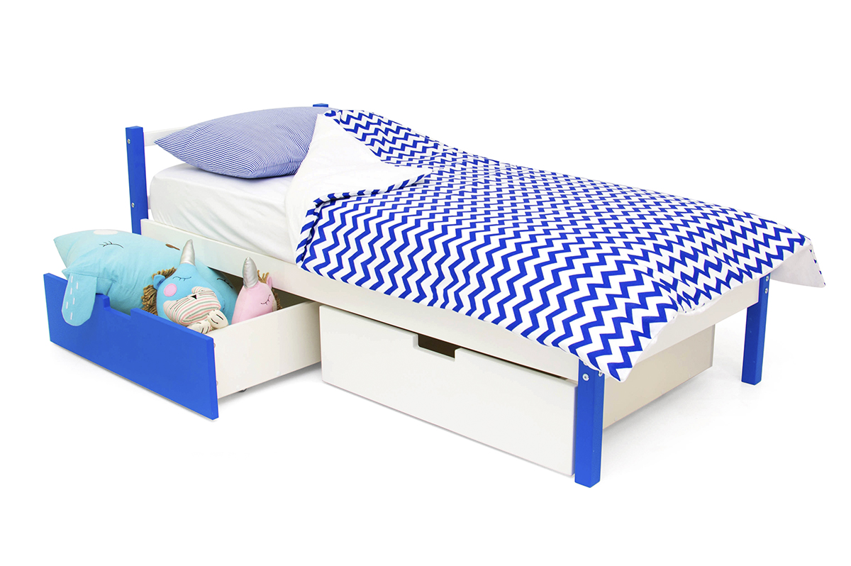 Детская кровать Svogen classic сине-белая БЕЛЬМАРКО  326812 Белый;синий Santreyd  - Вид №3