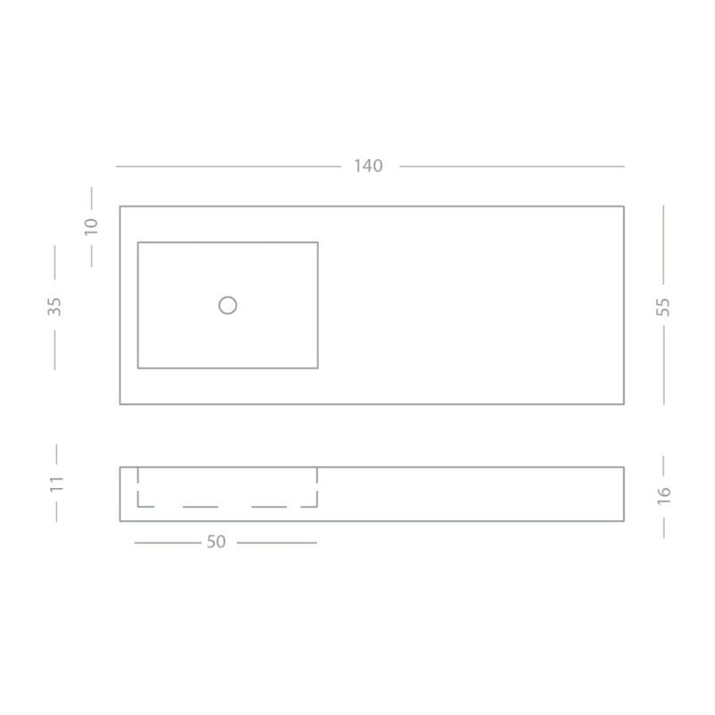 Умывальник из камня Лечче с столешницей PIMAR L1 ARCH-00038712 - Вид №2