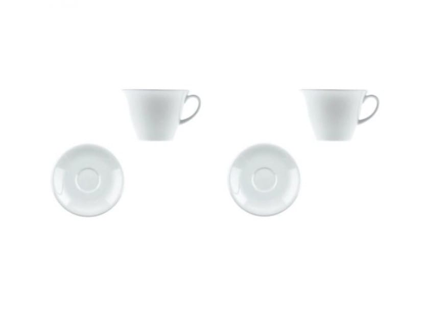 Набор фарфоровых чашек с блюдцем Driade Белый снег ARCH-00059382