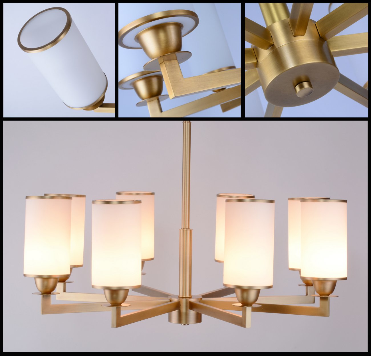 Люстра BRCH9040-8 от Delight Collection белая/золото DELIGHT ДИЗАЙНЕРСКИЕ 247098 Белый  - Вид №1