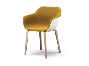 Мягкий тканевый стул с подлокотниками