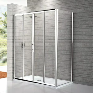 Душевой уголок 162x90 LUNES 2A+F Novellini LUNES с серебристым профилем