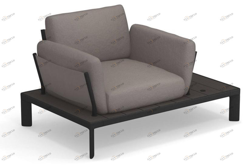 emu Садовое кресло из ткани с подлокотниками Tami Art. 763