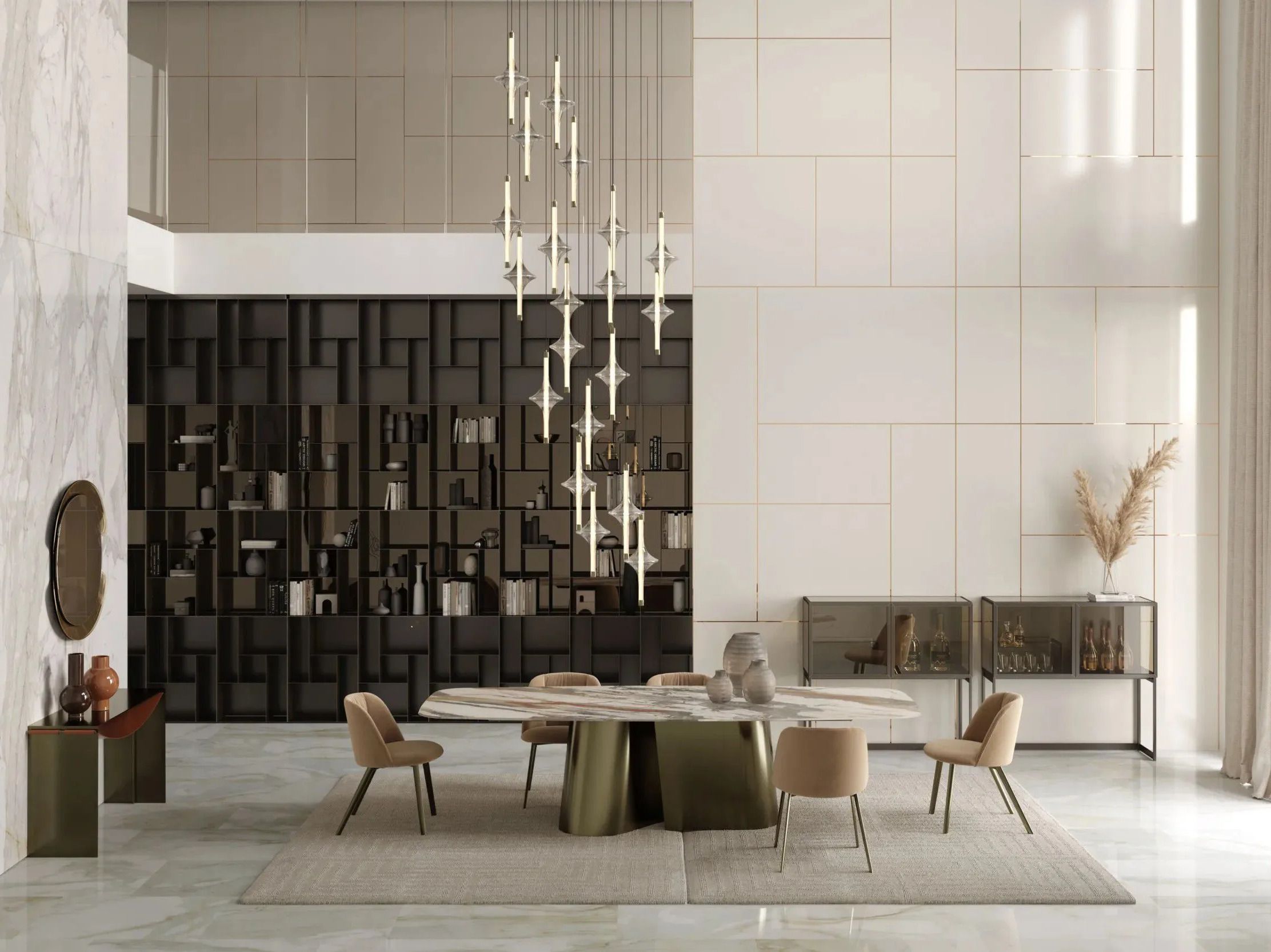 Supermarmo столешница из нержавеющей стали с выдвижным столом Bontempi Casa KIMONO ARCH-00136906 - Вид №2