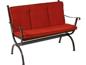 10.00.0861 Скамья Romeo 2-местная подушка спинки сиденья красная с черной окантовкой Mbm