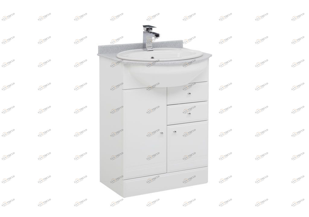 Тумба под раковину Aquanet Марсель 60 белый (серый) sun-id-276068