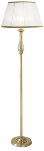 Possoni Illuminazione Торшер из французского золота со стеклом кракэ и абажуром Amanda 227/p